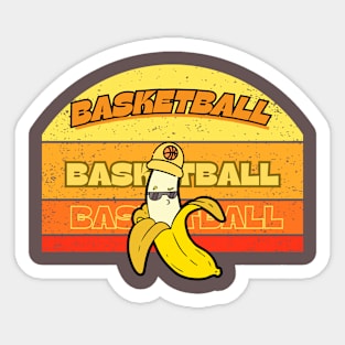 Vintage Retro Funny Basketball Art Design Sticker